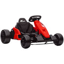 24V Electric Go Kart with Dual 150W Motors, Adjustable Seat, 11.2 MPH Speed, and 5-Point Harness