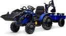 24V Electric Ride-On Tractor with Excavator and Bulldozer Features for Kids