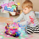 Interactive 360° Rotating Train Toy Featuring Lights and Sounds - Perfect for Children Aged 3 and Up