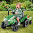 Dual Function Kids Ride-On Tractor 12V Battery Operated Toy Car with Remote Control