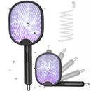 Dual Function Electric Bug Zapper Racket 4000V, Black