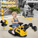 Multifunctional Excavator Ride-On Toy with Horn and Storytelling for Toddlers Aged 1.5 Years and Up