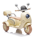 12V Dual Motor 2-Seater 3-Wheel Electric Motorcycle for Kids with Bluetooth, USB, and LED Trunk (Ages 3-6)