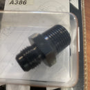 3/8" NPT to -6 AN Straight Fitting by Mr Gasket A386 Shadow Series