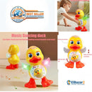 Musical Dancing Duck Toy with Flashing Lights and Battery Operation