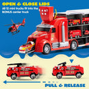 JOYIN 25-in-1 Fire Truck Toy Set with Lights and Sounds