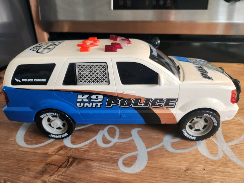 Works Road Rippers Motorized Blue Police K-9 Unit SUV Toy Car with Lights