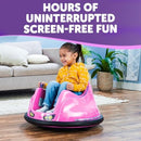 FunPark 6V Electric Bumper Car for Toddlers - Pink and Purple Ride-On