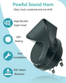 NEOGET 12V 128dB Deep Sound Car Horn, 410Hz, Black Single Tone