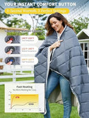 Cordless Heated Poncho Blanket for On-the-Go Comfort