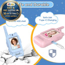 Rechargeable Two-Way Video Walkie Talkies for Kids - 2 Pack in Pink and Blue