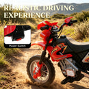 Red 6V Children's Electric Motorcycle Toy with Training Wheels