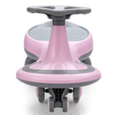 Babyjoy Pink Wiggle Car with Flashing Wheels for Toddlers and Kids