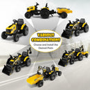 Versatile 3-in-1 Electric Excavator for Kids with 12V Rechargeable Battery & Dual Modes