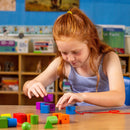 Language Development Bead Stringing Set with 384 Wooden Beads and 200 Flashcards