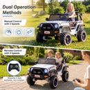 24V Dual-Seater Children's Ride-On Truck with Doors, Remote, Horn, and Music - White