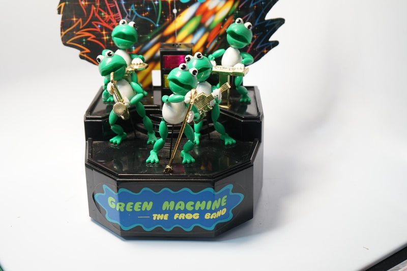 Vintage 1989 Green Machine Frog Band Toy with Working Lights, Sound-Activated Features