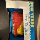 Megcos Press'n Go Fire Truck Toy for Preschoolers 6"