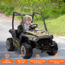 12V Green Kids Electric Car with Dual Motors, Remote Control, and Suspension