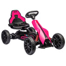 Pink 12V Electric Go Kart for Kids with Variable Speed Control