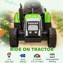 Green 12V Electric Tractor with Trailer and 25W Dual Motors