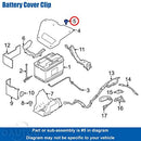 20 Pack of LR024316 Battery Cover and Cowl Side Panel Retainer Clips for Land Rover