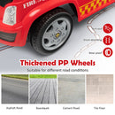 Fire Truck Ride-On Push Car with Music and Bubble Maker for Kids