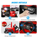 Red 12V Battery-Powered Kids Ride-On Truck with MP3, LED Lights, Remote Control, and Cover