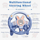 Interactive Musical Steering Wheel Toy for Kids - Blue