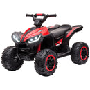 12V Electric Kids ATV Quad with Dual Motors, 2-Speed, Headlights, and Music in Red