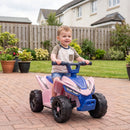 Blue 6V Battery-Powered Kids ATV with Handlebar Control