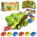 Dinosaur Remote Control Cars for Kids Ages 3-5, 12 Fun Features in One Toy