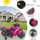 12V Kids Electric Motorcycle Ride-On Toy with Lights & Bluetooth in Pink