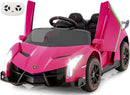 Dual Seat Electric Ride-On Car, 12V 4WD Licensed Lamborghini Veneno