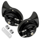 Set of 2 High-Volume 12V Waterproof Snail Electric Horns, 300DB Tone