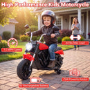 6V Children's Motorcycle featuring Removable Training Wheels, Sound Horn, Music, and Treaded Tires