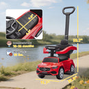 Mercedes-Benz C-Class Red 2-in-1 Ride-On and Push Car