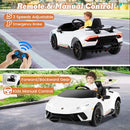 12V White Lamborghini Huracan Kids Electric Car