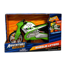 Green Motorcycle Wheelie Lifter with Motorized Lights and Sounds