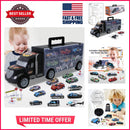 Compact Vehicle Playset with 12 Die-Cast Cars for Ages 3-7