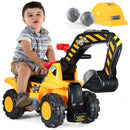 Play22 Toddler Excavator Digger Ride-On with Safety Helmet