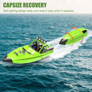 Hitish 2.4GHz Remote Control RC Boat for Kids and Adults with LED Lights for Pools and Lakes