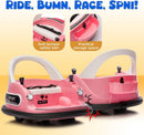 12V Electric Bumper Car for Toddlers - Kids Ride-On Toy with 360-Degree Spin