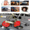 High-Intensity Waterproof Electric Snail Train Horn - 12V 5A Red