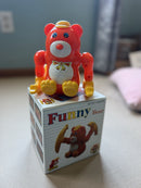 1986 Retro Funny Bear Battery-Operated Tumbling Toy with Original Packaging