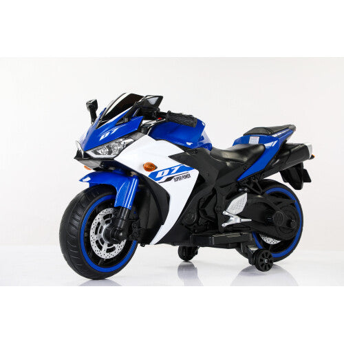 Kids 12V Electric Ride-On Dirt Bike with Training Wheels