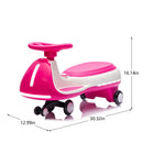 Electric Wiggle Ride Twist Car with Bluetooth Music for Kids Aged 3-8