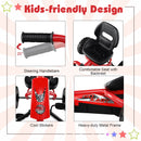 Kids 4-Wheel Pedal Go Kart with Steering Handle for Toddlers