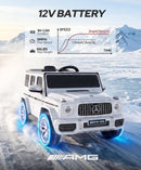 Mercedes-Benz AMG G63 12V Bluetooth Remote Control Ride-On Car for Kids - White