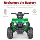 12V Electric ATV Ride-On for Kids, Bluetooth 4-Wheeler Quad Car with LED Lights